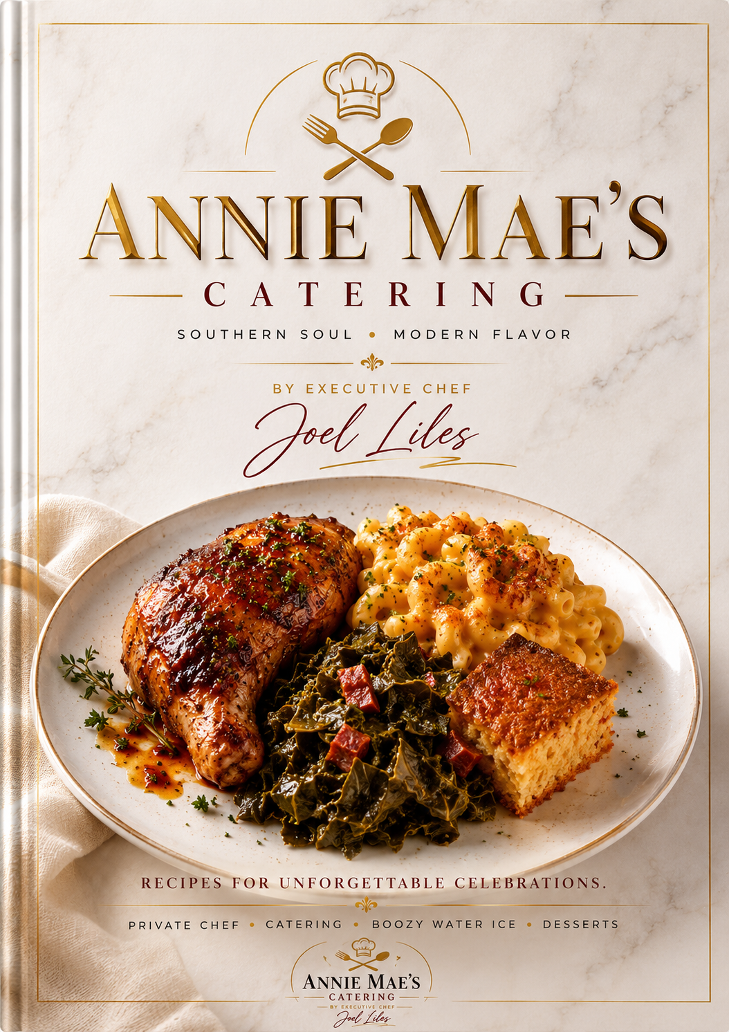 Annie Mae's Catering cookbook cover by Executive Chef Joel Liles