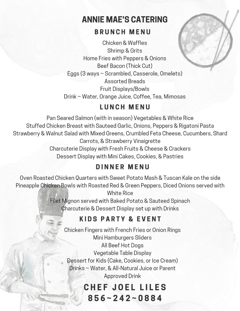 Brunch menu